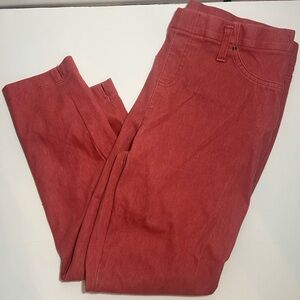 Time and Tru Women’s High Rise cropped Jeggings coral Size large 22” Inseam
